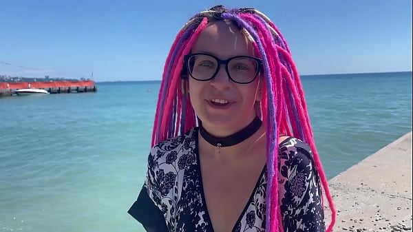 A cute girl from the beach became a dirtiest slave