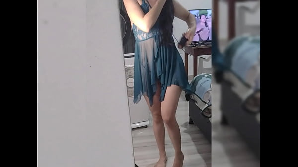 I have fun while I masturbate her with her vibrating rabbit